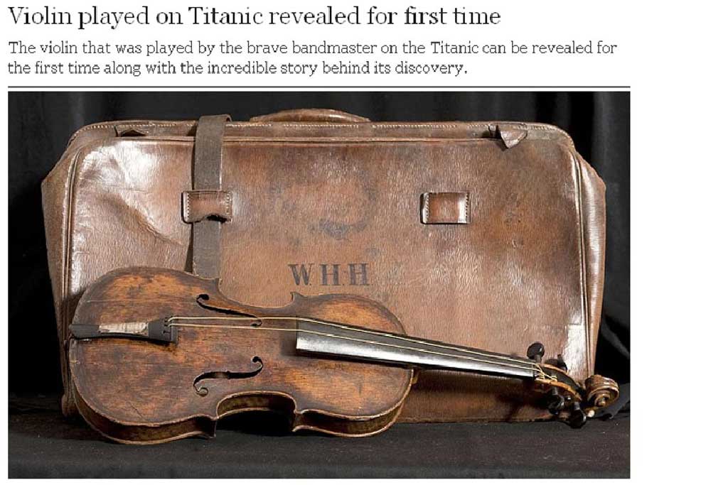 L'incroyable odyssée du violon du Titanic